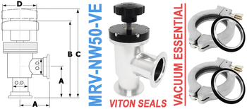 NW50 Manual Right Angle Valve (MRV - NW50 - VE) - Chemtech Scientific Incorporated