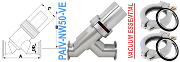 NW50 Pneumatic Angle Inline Valve (PAIV - NW50 - VE) - Chemtech Scientific Incorporated