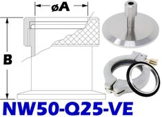 NW50 Quick Coupling To 1/4 Tube Size (NW50 - Q25 - VE) - Chemtech Scientific Incorporated