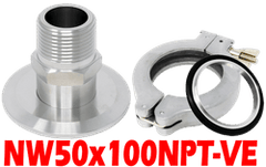 NW50 to 1 Male NPT (NW50x100NPT - VE) - Chemtech Scientific Incorporated
