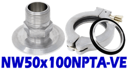 NW50 to 1 Male NPT (NW50x100NPTA - VE) - Chemtech Scientific Incorporated