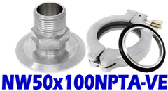 NW50 to 1 Male NPT (NW50x100NPTA - VE) - Chemtech Scientific Incorporated