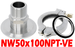 NW50 to 1 Male NPT (NW50x100NPT-VE)