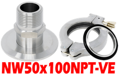 NW50 to 1 Male NPT (NW50x100NPT-VE)