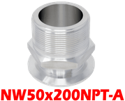 NW50 to 2" Male NPT (NW50x200NPT - A) - Chemtech Scientific Incorporated
