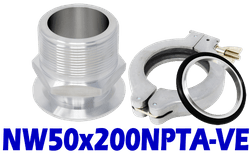 NW50 to 2 Male NPT (NW50x200NPTA-VE)