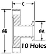 NW50 to 4.62" Conflat Straight Reducer (NW50x462 - VE) - Chemtech Scientific Incorporated