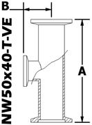 NW50 to NW40 Reducing Tee (NW50x40 - T - VE) - Chemtech Scientific Incorporated
