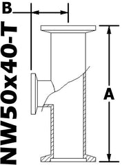 NW50 to NW40 Reducing Tee (NW50x40-T)