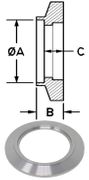 NW50 Weld Ring Flange NW50 - RF - VE - Chemtech Scientific Incorporated