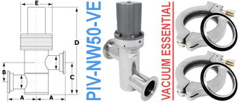 Pneumatic Inline Valve NW50 Ports (PIV-NW50-VE)