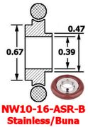 Stainless Adaptive Centering Ring NW10 To NW16 (NW10 - 16 - ASR - B) - Chemtech Scientific Incorporated