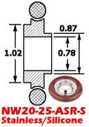 Stainless Adaptive Centering Ring NW20 to NW25 (NW20 - 25 - ASR - S) - Chemtech Scientific Incorporated