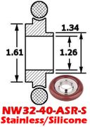 Stainless Adaptive Centering Ring NW32 to NW40 (NW32 - 40 - ASR - S) - Chemtech Scientific Incorporated