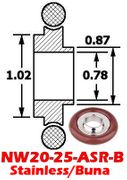 Stainless Adaptive Ring NW20 to NW25 (NW20 - 25 - ASR - B) - Chemtech Scientific Incorporated
