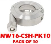 Stainless Hex Nut CNC Clamp Fits NW16 & NW10 NW16 - CSH - PK10 - Chemtech Scientific Incorporated