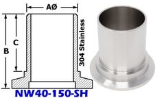 Stainless Hose Adaptor (NW40 - 150 - SH) - Chemtech Scientific Incorporated