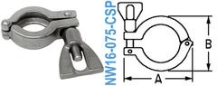 Stainless Wing Clamp Fits: NW10 & NW16 (NW16 - 075 - CSP) - Chemtech Scientific Incorporated