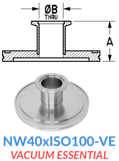 Straight Reducer (NW40xISO100 - VE) - Chemtech Scientific Incorporated