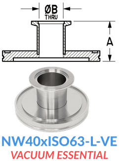 Straight Reducer (NW40xISO63-L-VE)
