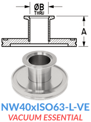 Straight Reducer (NW40xISO63 - L - VE) - Chemtech Scientific Incorporated