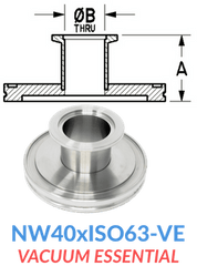 Straight Reducer (NW40xISO63 - VE) - Chemtech Scientific Incorporated