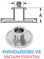Straight Reducer (NW40xISO80 - VE) - Chemtech Scientific Incorporated