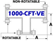 Tee, 10.00" OD Conflat 1000-CFT-VE