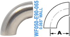 Tube OD: 0.50" 90° Radius Elbow (WF050 - E90 - 065) - Chemtech Scientific Incorporated