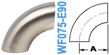 Tube OD: 0.75" 90° Radius Elbow (WF075-E90)