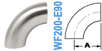 Tube OD: 2.00" 90° Radius Elbow (WF200 - E90) - Chemtech Scientific Incorporated