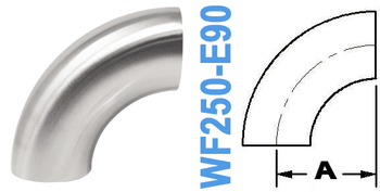 Tube OD: 2.50" 90° Radius Elbow (WF250 - E90) - Chemtech Scientific Incorporated