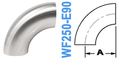 Tube OD: 2.50" 90° Radius Elbow (WF250 - E90) - Chemtech Scientific Incorporated