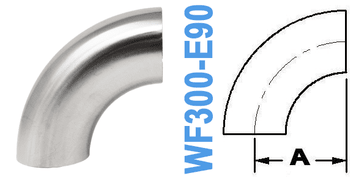 Tube OD: 3.00" 90° Radius Elbow (WF300 - E90) - Chemtech Scientific Incorporated