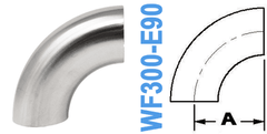 Tube OD: 3.00" 90° Radius Elbow (WF300 - E90) - Chemtech Scientific Incorporated