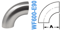 Tube OD: 6.00" 90° Radius Elbow (WF600 - E90 - OS) - Chemtech Scientific Incorporated