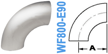 Tube OD: 8.00" 90° Radius Elbow (WF800 - E90) - Chemtech Scientific Incorporated