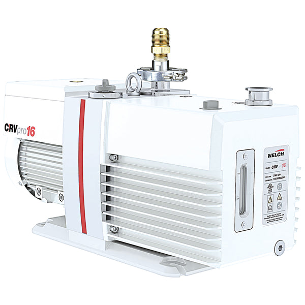 Welch 3162-02 CRVpro 16, 220-240V 50/60Hz 1Ph, NW25 w 3/4" Flare Fitting for Refrigeration Duty, 12.8 CFM