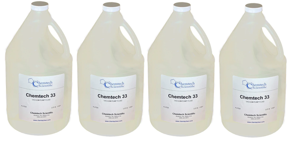 Chemtech Scientific Grade 33 Premium Vacuum Pump Oil 4 x 4 Liter Bottles