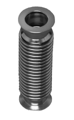 NW16 X 4" Bellows Hose Fitting .006 Wall Thickness 304 Stainless Steel - Chemtech Scientific