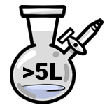 Drying or reaction flash over 5 liters