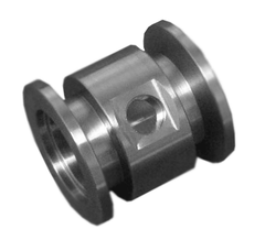 NW40 x NW40 x 1/8" Gauge Port Tee Stainless Steel - Chemtech Scientific Incorporated