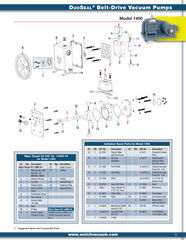 Welch 1400K-03 MINOR REPAIR KIT, for 1400 Vacuum Pump - Chemtech Scientific