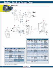 Welch 1399K - 04, MAJOR REPAIR KIT, for 1399 Vacuum Pump - Chemtech Scientific Incorporated