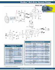 Welch 1400K - 03, MINOR REPAIR KIT, for 1400 Vacuum Pump - Chemtech Scientific Incorporated