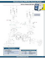 Welch 2037K‐01 SINGLE HEAD SERVICE KIT, for 2034, 2037, 2044 Vacuum Pump - Chemtech Scientific Incorporated