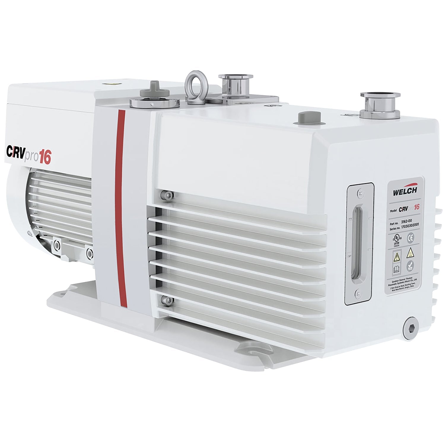Welch CRVpro 16 Direct Drive Vacuum Pump featuring a sleek design and advanced cooling technology.