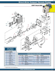 Welch 8890K - 02, MINOR REPAIR KIT, for 8890 Vacuum Pump - Chemtech Scientific Incorporated